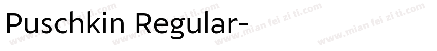 Puschkin Regular字体转换